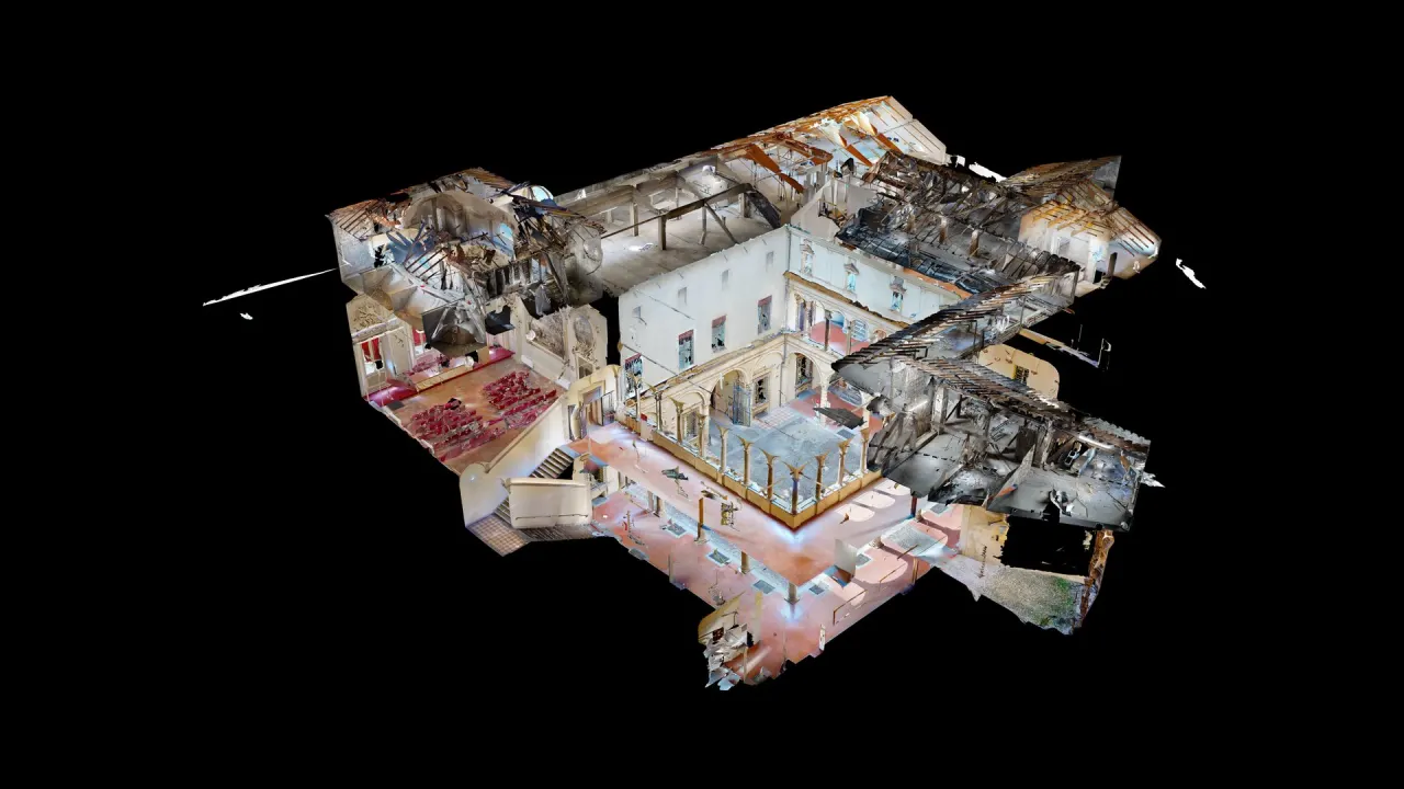 Anteprima 3D del sottotetto della Facolt&agrave; di Giurisprudenza di Bologna