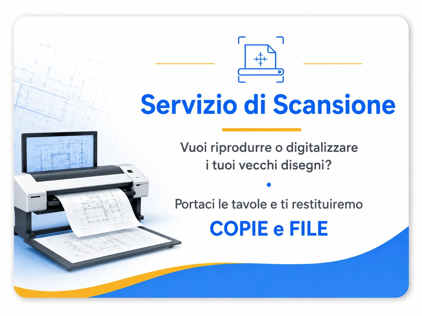 Servizio di scansione SETEC per tavole tecniche